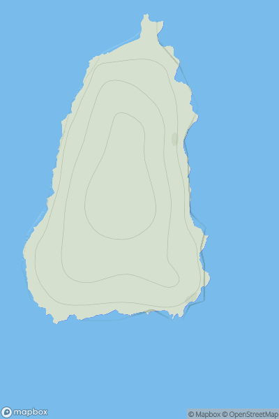 Thumbnail image for Linga [Shetland Islands] [HU467733] showing contour plot for surrounding peak